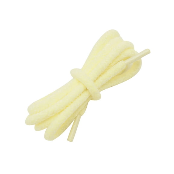 INSPIRE CHIC 2 Pairs Round Fuzzy Shoe Laces for Sneakers, Hairy Wide Shoelaces for Casual Shoes