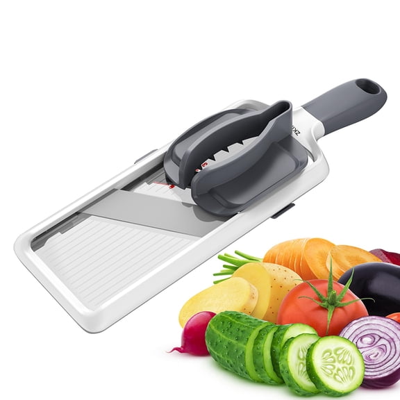 Cortadora de mandolina ZKIRON multimano de acero inoxidable gris