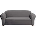 thumbnail image 6 of Milan Furniture Slipcover Fitted Protector Couch Cover Jacquard Soft Stretch Non Slip Fabric, Sofa, Grey, 6 of 6