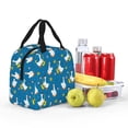thumbnail image 4 of Rateoe Cartoon Goose Pattern Insulated Lunch Bag with Thick Aluminum Foil Lunch Tote Bag with Front Pocket for Men and Women, Ideal for Work, School, Picnics, and Travel, 4 of 5