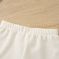 thumbnail image 4 of kpoplk Girls Summer 2 Piece Play Set Sleeveless Sweetheart Neck Flutter Sleeve Top and Cotton Blend Shorts(Beige,4-5 Y), 4 of 8