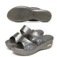 thumbnail image 2 of Eease LIFKOME Fish Mouth Wedge Sandal Women Backless Platform Thick Summer Slipper, 2 of 7