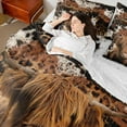 thumbnail image 4 of Homewish Highland Cow 7pcs Bedding Comforter Set for Children Teens,Animal Print Queen Bedding Sets Super Cozy,Farmhouse Animal Queen Sheet Sets,Breathable Home Decor,Reversible, 4 of 8