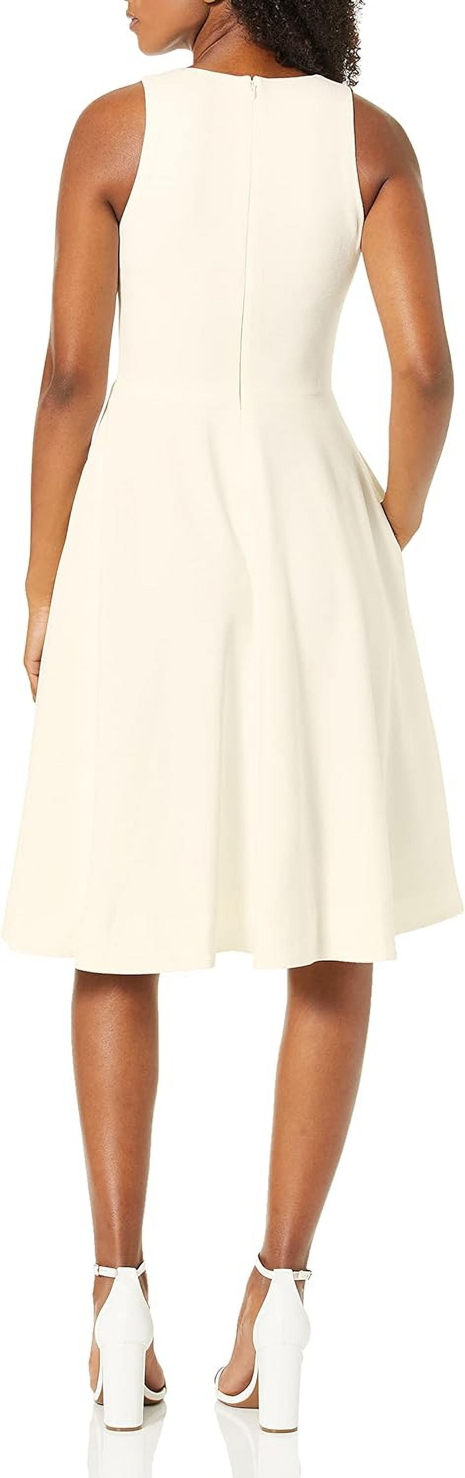 Dress the Population Women's Catalina Solid Sleeveless Fit & Flare Midi  Dress, black xX-Large - Walmart.com