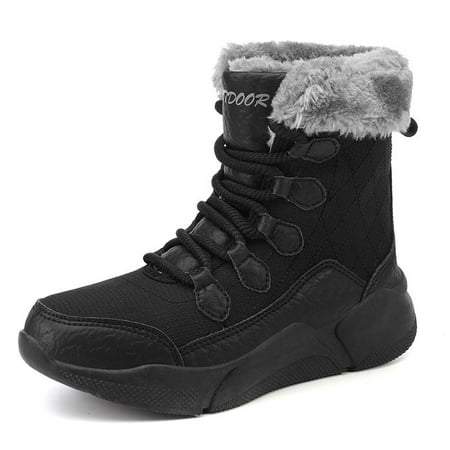 

Ediodpoh Winter Outdoor Snow Boots Women s Padded Thickened Warm Cot Ton Shoes Waterp Roof Non Snow Boots Women Boots Black 8