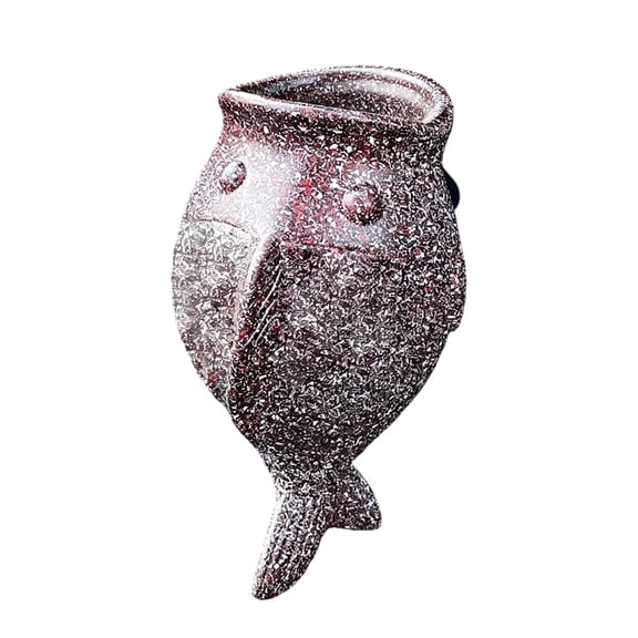 ABODELINE Fish Planter Wall Mounted, Resin Wall Vase for Indoor Plants, 7.3" Modern Farmhouse Decor, Cute Succulent Wall Hanging Planter for Outdoor Patio Balcony, Teal Gold (with Hanging Hole)