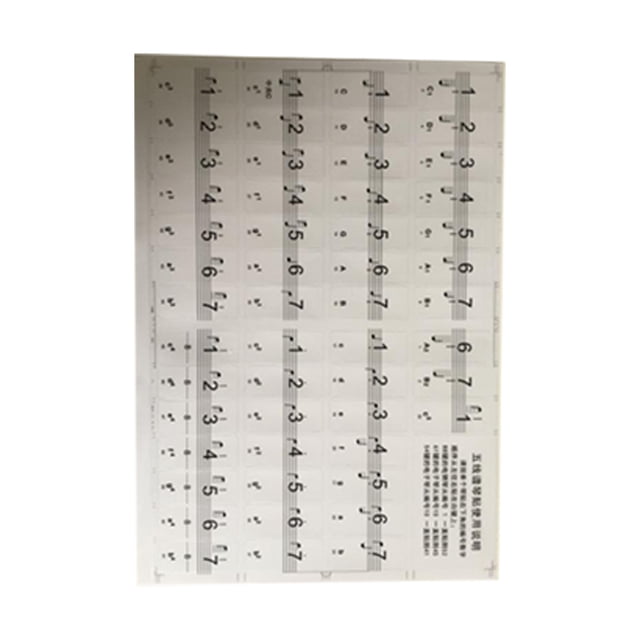 Eigraketly Piano Sticker Thin Keyboard Stickers Stave Glue Supplies Educational No Safety Note Accessories Instrument Training Workmanship Accesorios para instrumentos musicales Blanco negro