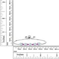 thumbnail image 2 of Gem Stone King 2.70 Ct Round Sky Blue Aquamarine Pink Sapphire 925 Sterling Silver Tennis Bracelet for Women, 2 of 3