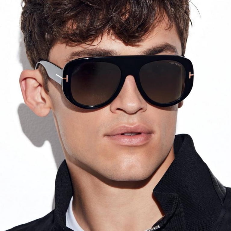 Tom Ford Cecil Brown Mirror Pilot Unisex Sunglasses FT1078  display picture 1