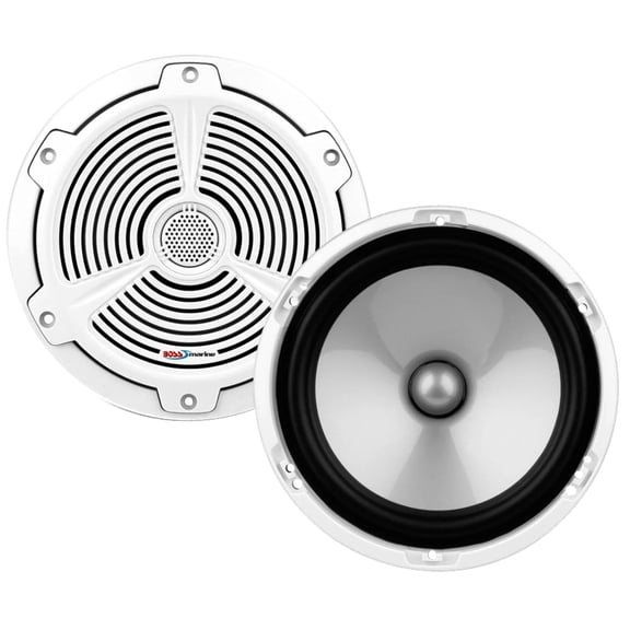 BOSS Audio Systems MR652C 6.5 Inch, Marine Audio Speakers - Weatherproof, 350 Watts Max, 2 Way, Full Range, Coaxial, Sold in Pairs, Hook Up To Stereo and Amplifier, Tweeters