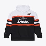 Men's Mitchell & Ness Black Anaheim Ducks Head Coach Hoodie