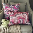 thumbnail image 4 of Pillow Cover, 22x22 inch (55x55 cm) Pillow Cover, Pink Throw Pillow Cover, Multicolor Sequins Abstract Glitter Pillow Cover, Art Deco Silk Throw Pillow Cover, Floral - Royal Obsession, 4 of 11