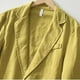 thumbnail image 3 of Camisa de hombre de color liso con cuello y mangas tres cuartos - Lino, bolsillo con botón, trabajo/ocasión, 3 of 4