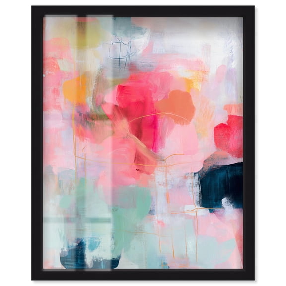 Pastel Prism Shadowbox Print Bright Wall Decor by Art Remedy, Black Frame, 16 x 20