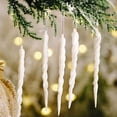 thumbnail image 5 of Pretty Comy Clear Hanging Icicles Ornaments For Christmas Holiday Tree Or Wedding Decoration 6/8 Inches ,DIY Winter Party Decor White, 5 of 6
