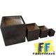 thumbnail image 5 of Maceta de Fibra de Vidrio FibraFormas Mod. Cubo 20cm Chocolate, 5 of 7