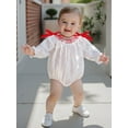 thumbnail image 5 of BemeyourBBs Baby Girls Christmas Romper, Long Sleeve Crew Neck Embroidery Bodysuit, 5 of 9