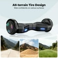 thumbnail image 3 of MOSTA Bluetooth Hoverboard with LED Headlight, 2-Wheel Self-Balancing Electric Scooter 6.5 inch Black, 3 of 8