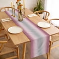 thumbnail image 3 of Table Runner 72 Inches Long for Kitchen Dining, Pink Ombre Dresser Scarf Farmhouse, Dining Table Decorations for Wedding/Parties, Modern Grey Gradient Farmhouse Art 14 x 72 In, 3 of 8