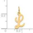 thumbnail image 5 of 14K Yellow Gold Small Script Initial Letter L Charm, 5 of 5