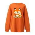 thumbnail image 3 of Chandails en Molleton Femmes Tendance Hiver Aguichant Col Rond Manches Longues Hauts Imprimés Chandails à Capuchon Réguliers Chandail en Molleton Blouse Tenues d'Hiver pour Femmes 2023 en Liquidation, 3 of 4
