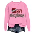 thumbnail image 5 of JFGHDG Christmas Sweatshirts Womens Long Sleeve Tops Womens Sweatshirt Oversized Sweatshirt 3/4 Sleeve Tops for Women Womens 3/4 Sleeve Tops Long Hoodies for Women Pink 2XL, 5 of 5