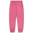 thumbnail image 3 of BTween Girls Fleece Joggers, 3 Pack Soft CVC Pants for Kids - Rose, Size 6, 3 of 4