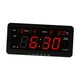 thumbnail image 2 of Reloj de pared digital despertador LED de escritorio con pantalla de temperatura para sala de estar Rojo, 2 of 9