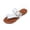 White, variant on Slide Sandals Square Toe Open Toe Toe Loop flat sandals for women Flat Arch Flat Heel flat sandals for women Slip-Resistant Stability Flatform