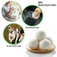thumbnail image 3 of 6 Pcs Boules de Séchage en Laine Chaude Réutilisables Boule à Lessive Machine à Laver pour la Maison 6 cm, 3 of 9