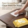 thumbnail image 3 of Air Jungles Wood Cleaner Wipes 70 Count, XL 8in x 10in, Clean Polish Protect Wipe for Wood Furniture, Tables, Cabinets, Remove Dust and Stains, with Vitamin E Gentle for Skin, Lemon Scent, 3 of 7