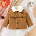 thumbnail image 5 of Kids Baby Warm Girls Boys Winter Warm Stand Up Collar Long Sleeve Solid Color Stripe Jacket Clothes for Girls, 5 of 8