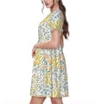 thumbnail image 2 of Vsdgher Boho pour Femmes Été 2025 Robes Midi Décontractées Légères Manches Courtes Col Rond Robe de Plage, 2 of 6