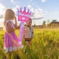 thumbnail image 6 of 4" Princess Crown Shape Pink Wand INFLATE (3 Pack) Great Royal Themed Birthday Party Favor Prop., 6 of 8