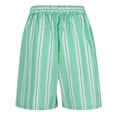 thumbnail image 6 of AJGRHE Women's Fashion Striped Casual Elastic Waist Pocket Shorts Green XL, 6 of 9