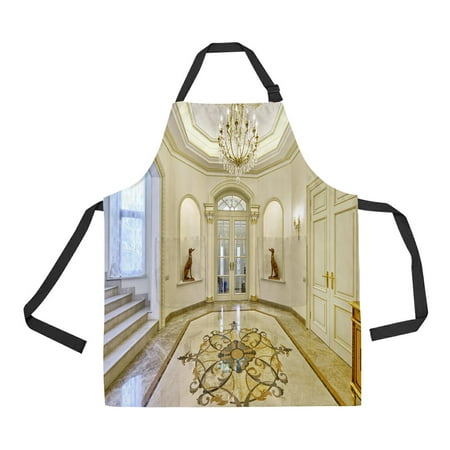 

ECZJNT interior lobby Adjustable Bib Kitchen Apron with Pockets for Women Men