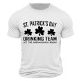 thumbnail image 1 of El Día de San Patricio de los Hombres de Manga Corta Casual Cuello Tripulación Impreso Top, Camiseta de Moda para la Fiesta Y Diario, 1 of 9