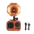 thumbnail image 1 of Altavoz inalámbrico retro, altavoz Bluetooth retro trompeta Altavoz Bluetooth vintage Altavoces Bluetooth portátiles creados magistralmente, 1 of 9