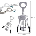 thumbnail image 3 of Abridor de botellas, sacacorchos de lujo con tapón, juego para camareros entusiastas del vino, anclajes de manga, acero inoxidable, 3 of 5
