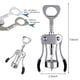 thumbnail image 3 of Abridor de botellas, sacacorchos de lujo con tapón, juego para camareros entusiastas del vino, anclajes de manga, acero inoxidable, 3 of 5