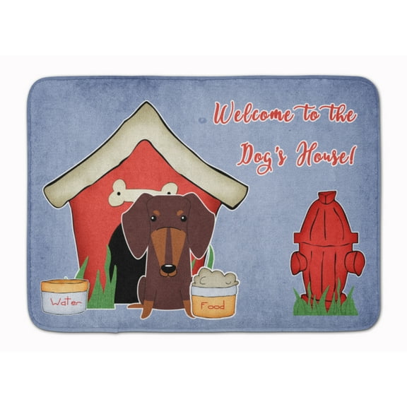 Dog House Collection Dachshund Chocolate Machine Washable Memory Foam Mat