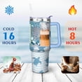 thumbnail image 4 of Sea turtle Tumbler 40 Oz Gifts For Women Men with Lid and Straw Sea turtle Stainless Steel Cup Insulated Travel Coffee Mug Office, 4 of 6