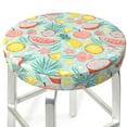 thumbnail image 3 of Honeii Bright Peach Bar Stool Covers – Perfect Fit for 12" to 14" Round Stools, Crease-Resistant, Stretchy, Washable & Dustproof Seat Slipcovers-13 inch, 3 of 7