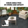 thumbnail image 3 of VEVOR Carreaux de Terrasse Emboîtables, Lot de 36, 12"x12 Pouces, Plastique pour Porche, Gris Foncé, 3 of 9