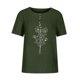 thumbnail image 3 of Camisas de Manga Corta para las Mujeres, Blusa de Botón de Impresión Casual con Cuello Redondo Hecha de Tela Suave Transpirable para Verano Primavera, Blusas de Manga Corta para las Mujeres, 3 of 4