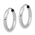 thumbnail image 4 of Auriga Fine Jewelry 14K White Gold Endless Hoop Earrings for Women (L- 19mm, W- 19mm), 4 of 5