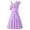 Purple, variant on Arshiner Girls Dress One Shoulder Formal Ruffle Trim Birthday Party Dresses with Belted Pockets