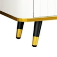 thumbnail image 5 of Tv Cabinet For 80-89" Tvs, White And Golden, Versatile Storage Compartments Stand With Golden Legs, Up To 85" Functional Cabinets, 5 of 6