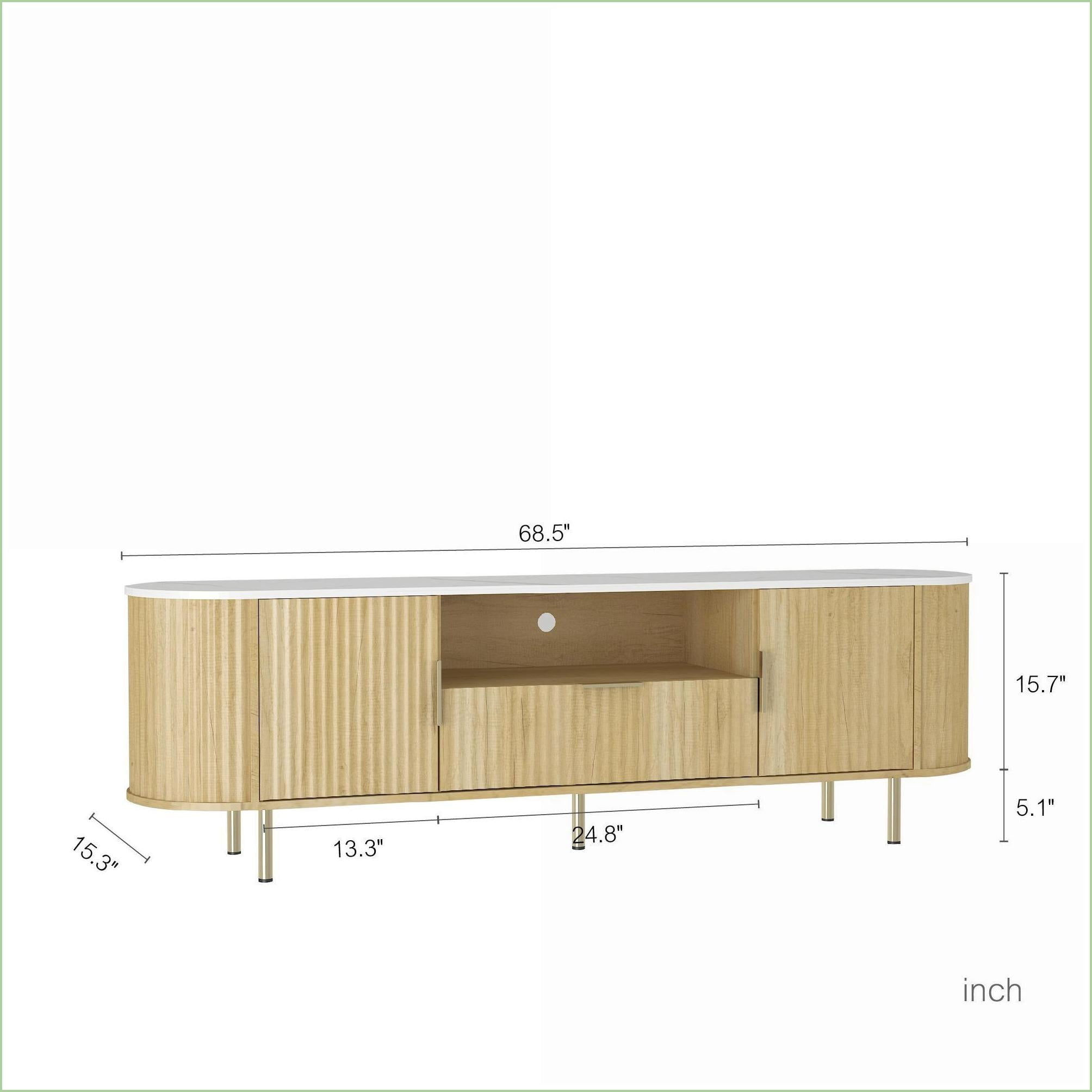 TV Furniture LED Entertainment Center with Storage | Fits 60-69 Inch TVs | MDF