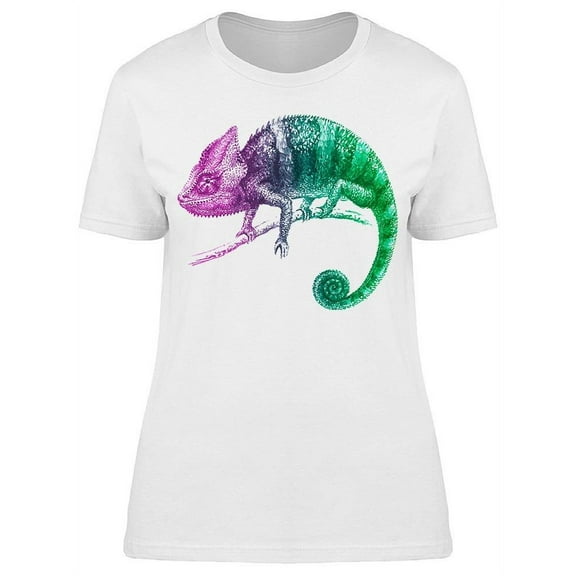 Multicolored Chameleon T-Shirt Women -Image by Shutterstock, Female XX-Large